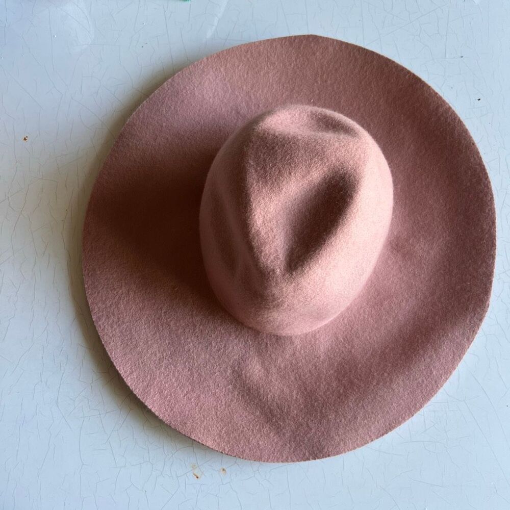 H & M wide brim fedora westerndusty pint wool blend hat